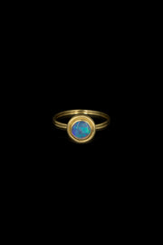 Violet Crystal Opal Ring 18K - Size 7.5