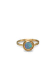 Violet Crystal Opal Ring 18K - Size 7.5