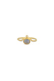 Dark Opal Crown Ring 18K - Size 7