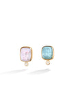 Candy Mismatched Tourmaline Stud Earrings 18k gold