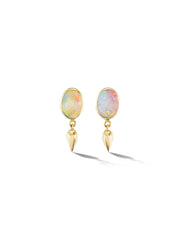 Crystal Opal Dewdrop Stud Earrings